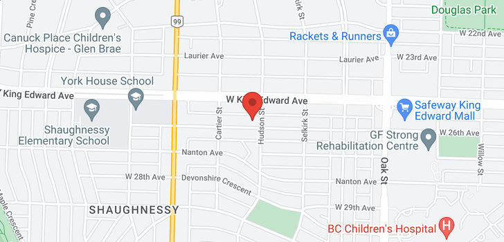 map of 1323 W 26TH AVENUE